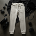 TBY Tapered Fleece Joggers - Cream