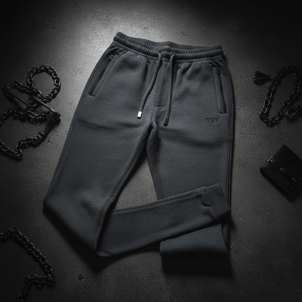TBY Tapered Fleece Joggers - Charcoal