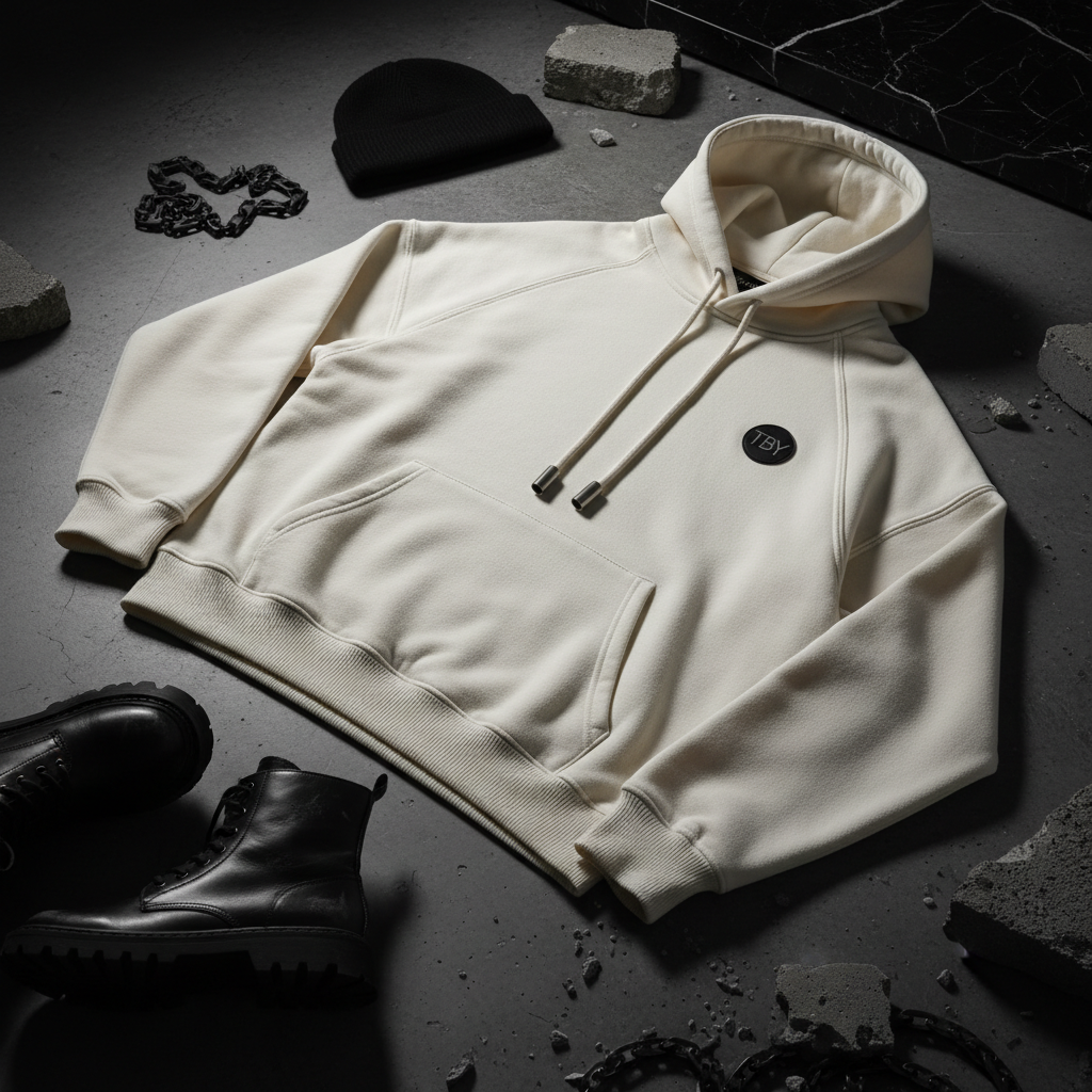 TBY Oversized Heavyweight Hoodie - Cream