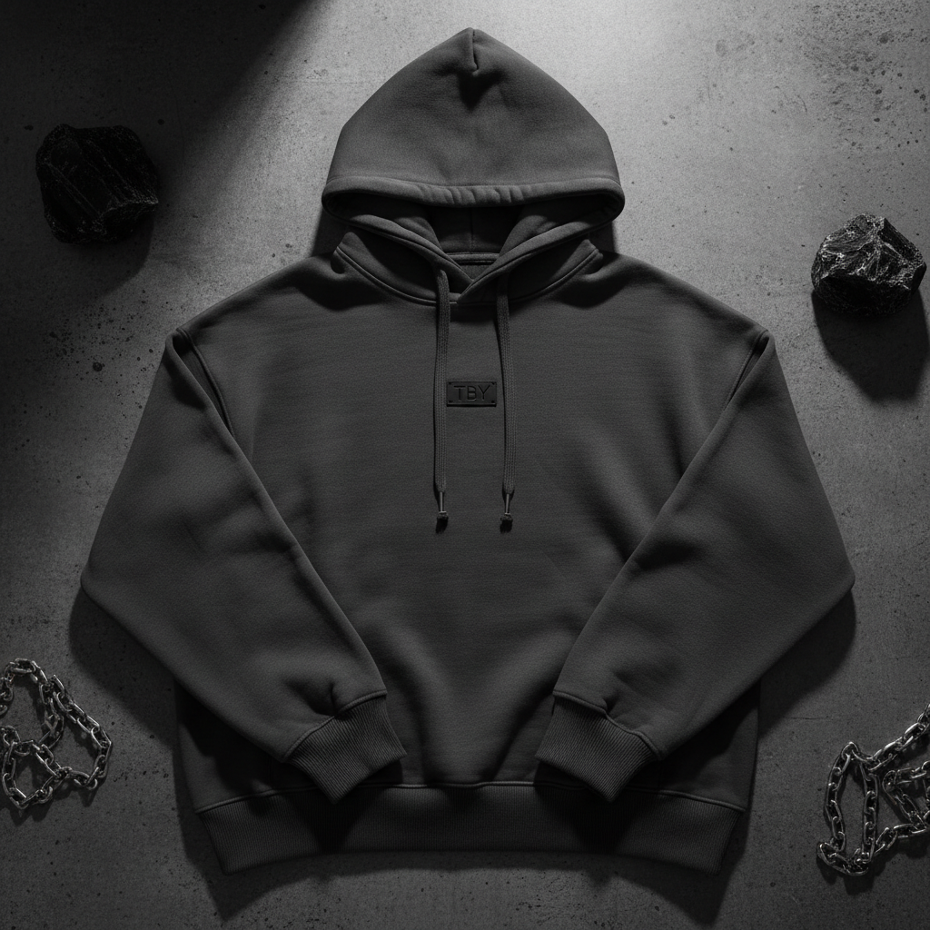 TBY Oversized Heavyweight Hoodie - Charcoal
